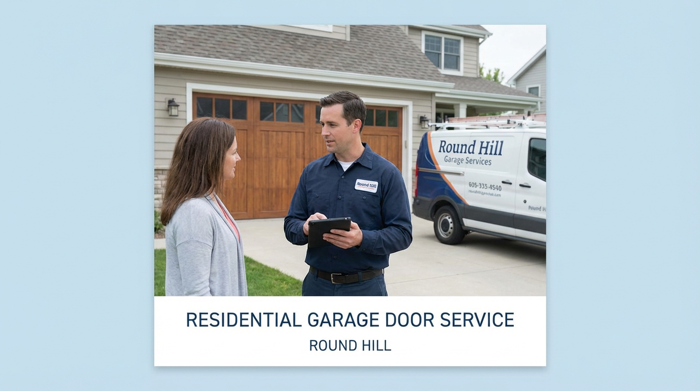Residential garage door service - Round Hill
