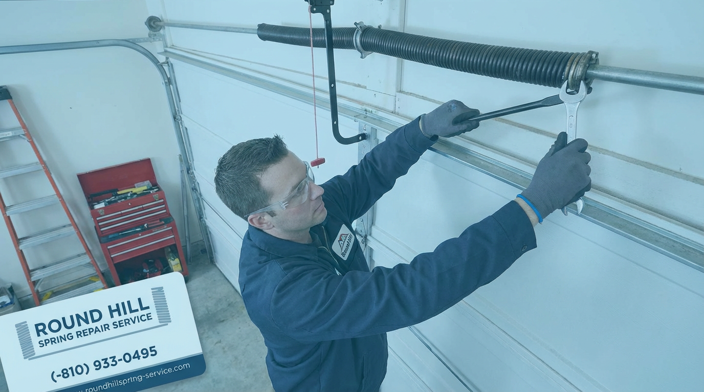 Garage door spring repair by Round Hill technicians